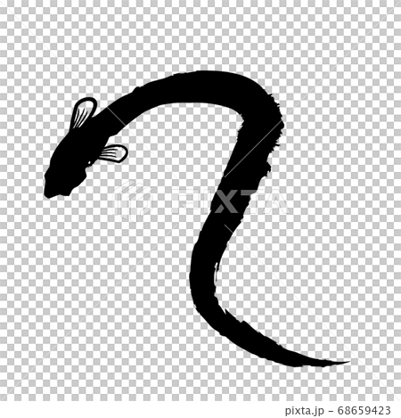 うなぎのイラスト　うなぎのシルエット 68659423