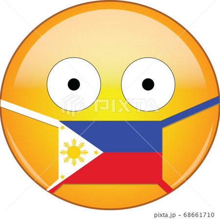 Filipino emoji in a medical mask protecting from 68661710