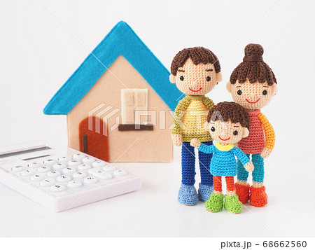 あみぐるみ人形　住まいと車 68662560