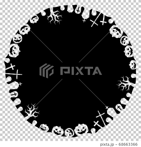 萬聖節剪影圓框 68663366