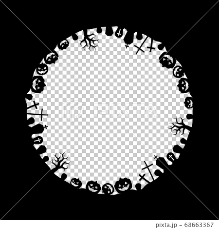 萬聖節剪影相框 68663367