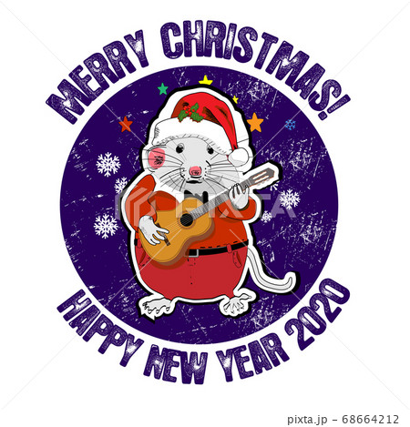 2020 Christmas mouse stickers. 2020 Chinese New Year of the Rat. Dedicated to the year of the mouse. Funny mice play musical instruments. For design and cards. 2020 Christmas mouse stickers. 2020 Chinese New Year of the Rat. Dedicated to the year of the mouse. Funny mice play musical instruments. For design and cards. 68664212