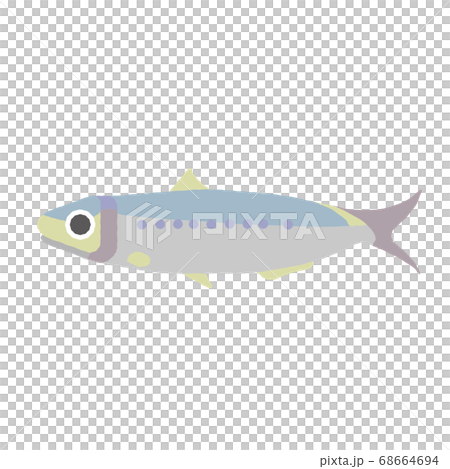 簡單沙丁魚的插圖素材 簡單沙丁魚的插圖素材 68664694