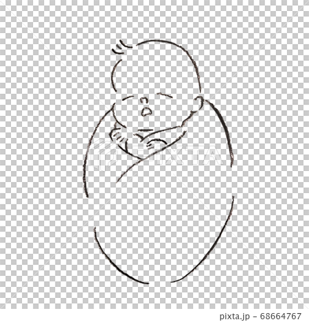 Newborn baby illustration 68664767