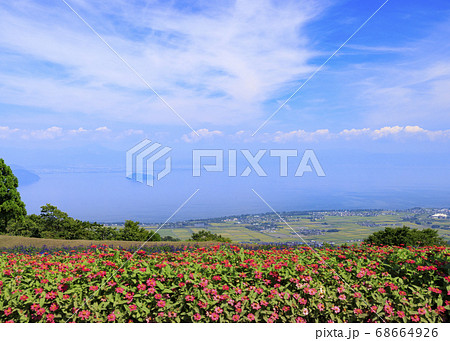 びわこ箱館山 夏のイベントの写真素材