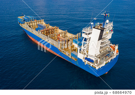 Large Container ship at Sea, Aerial image. 68664970