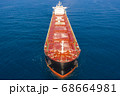Large general cargo ship, Top down aerial. 68664981