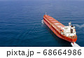 Large general cargo ship, Top down aerial. 68664986