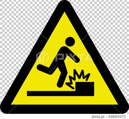 Obstacle caution pictogram 68665072