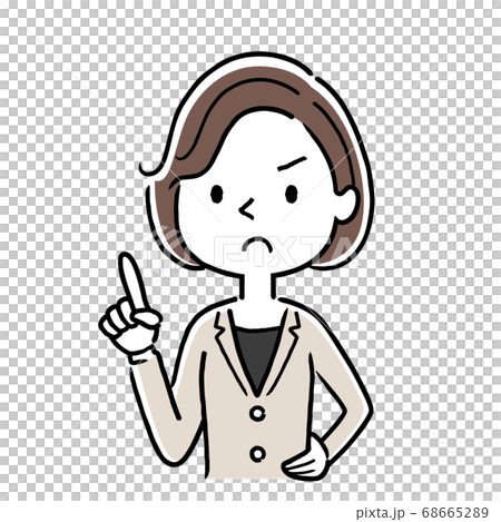 Vector Illustration Material: woman, businesswoman, giving attention with a serious face 68665289