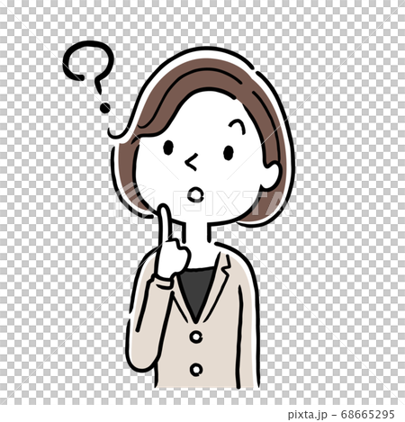 Vector material: thinking, woman with doubts, businesswoman Vector material: thinking, woman with doubts, businesswoman 68665295
