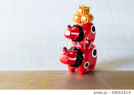 2021丑年・疫病除けの赤ベコ 68665819