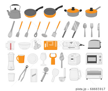 キッチン用品イラスト素材 ベクターのイラスト素材
