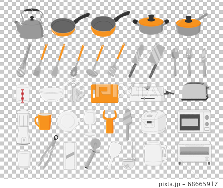 Kitchenware illustration material/vector Kitchenware illustration material/vector 68665917