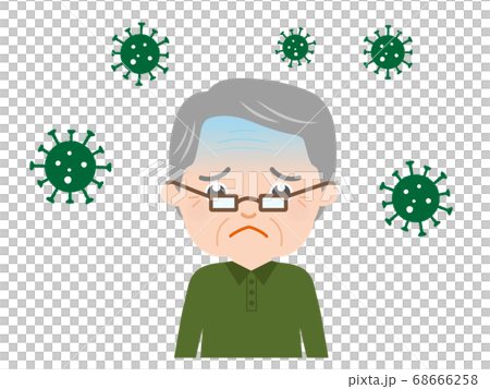 ウイルス 病気 シニア男性 ウイルス 病気 シニア男性 68666258