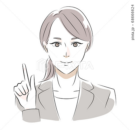 スーツの女性 ワンポイント スーツの女性 ワンポイント 68666624
