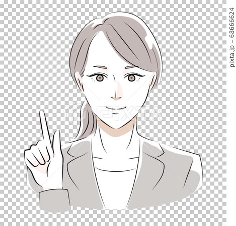 スーツの女性 ワンポイント スーツの女性 ワンポイント 68666624