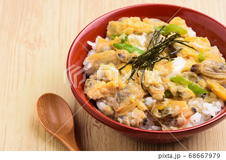 アサリの玉子とじ丼 アサリの玉子とじ丼 68667979