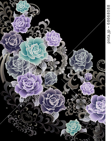 Modern Rose Background Material Stock Illustration