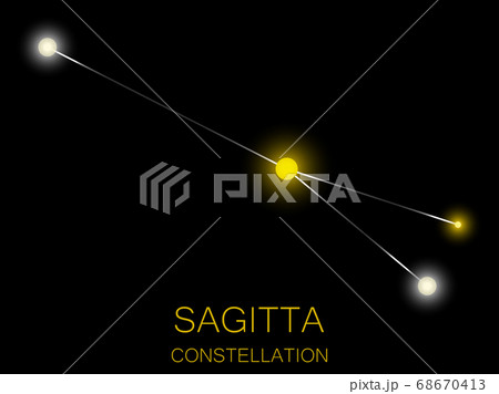 Sagitta constellation. Bright yellow stars 68670413