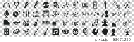 Music icon set 68671230