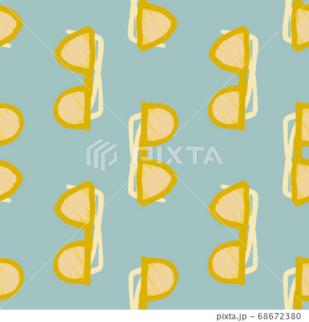 Summer seamless pattern with yellow sunglasses 68672380
