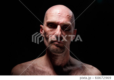 Photo of adult man with nude shoulders Photo of adult man with nude shoulders 68672969