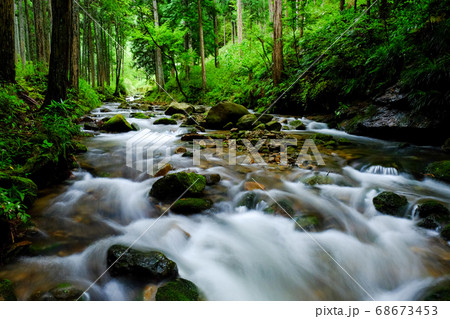 雨の宇陀川（奈良県宇陀市） 68673453