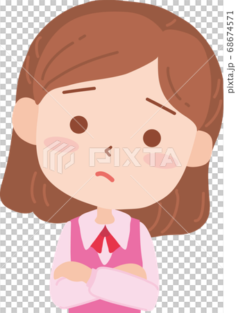 擔心的製服女人 擔心的製服女人 68674571