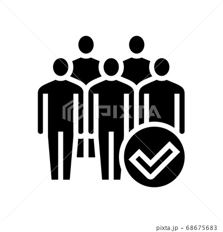 company employees glyph icon vector illustration 68675683