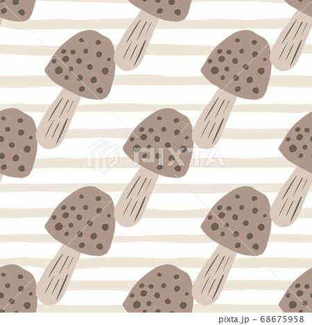 Pale forest seamless pattern with mushroom 68675958