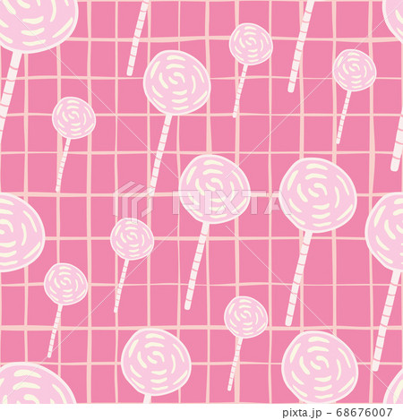 Random candy silhouettes seamless pattern. Simple 68676007