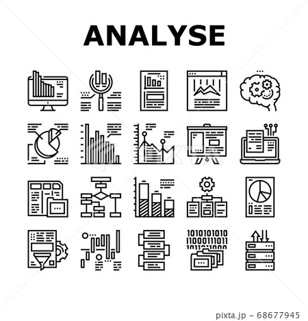 Analyze Infographic Collection Icons Set Vectorのイラスト素材 [68677945] - PIXTA