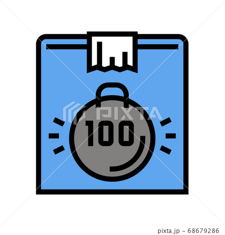 box weight color icon vector illustration box weight color icon vector illustration 68679286