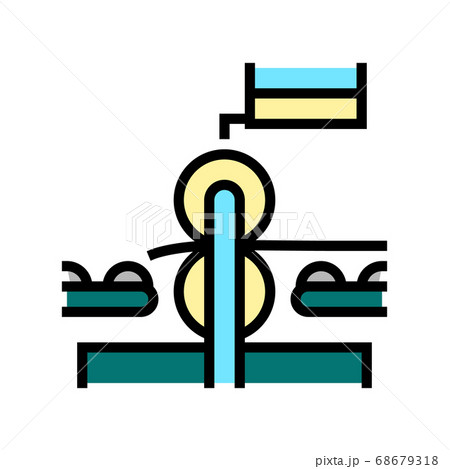 pressing wheels conveyor color icon vector illustration pressing wheels conveyor color icon vector illustration 68679318