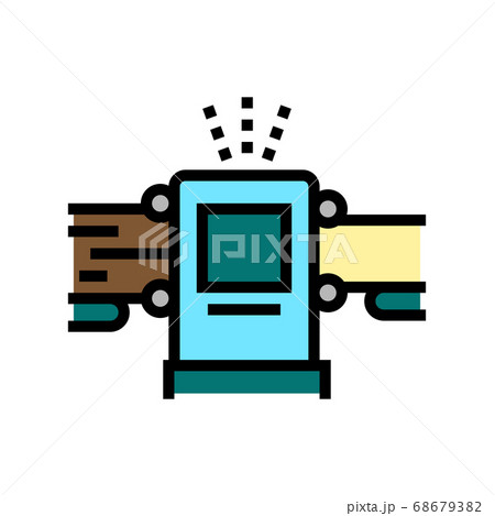 log debarking machine color icon vector illustration 68679382