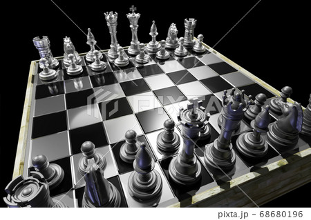 チェス Cg 黒バック のイラスト素材