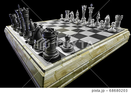 チェス Cg 黒バック のイラスト素材