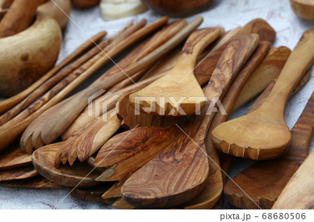 Wooden Cooking Utensils by Stocksy Contributor Nataša Mandić