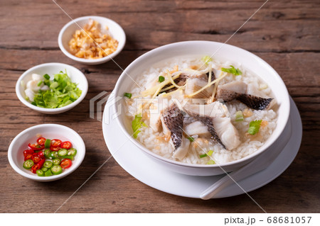 Fish Porridge,rice soup with sliced fish. Fish Porridge,rice soup with sliced fish. 68681057