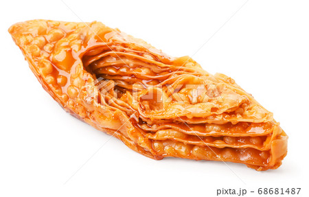 Crimean honey baklava close-up on a white 68681487