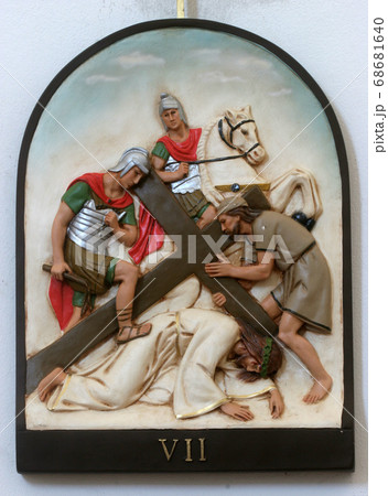 7th Stations of the Cross, Jesus falls the second time 68681640