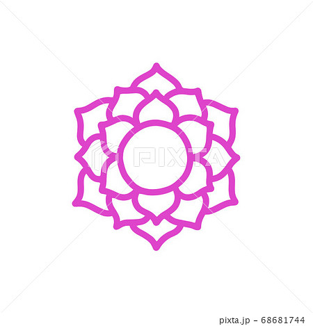 chakra sahasrara doodle icon, vector color 68681744