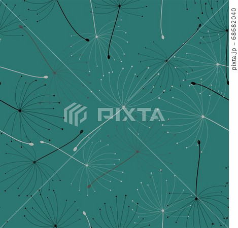 Dandelion seamless in hand drawn style Vector illustration design. . Abstract art background 68682040