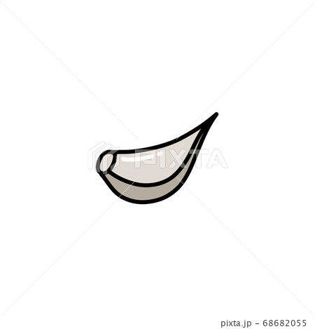 garlic doodle icon, vector color line illustration garlic doodle icon, vector color line illustration 68682055