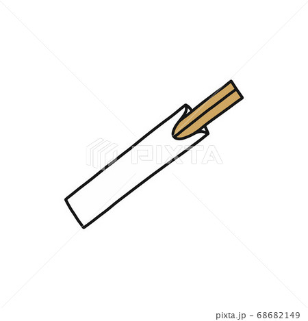 chopsticks doodle icon, vector color illustration 68682149