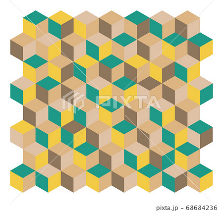 背景素材 幾何学模様 ブロック のイラスト素材