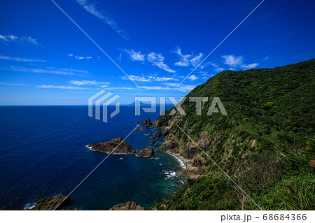 【鹿児島県 佐多岬】 佐多岬展望所から開聞岳 68684366