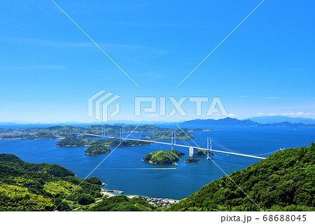 朝の来島海峡大橋 朝の来島海峡大橋 68688045