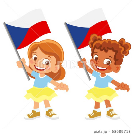 Czech Republic flag in hand set